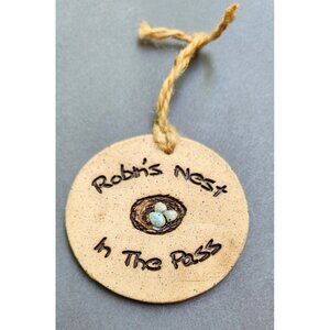 Robin's Nest In The Pass Robin Roberts Plaque Sign Pottery